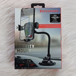 Firestone Gravity Mount Dashboard Windshield Phone Holder Self Locking Suction